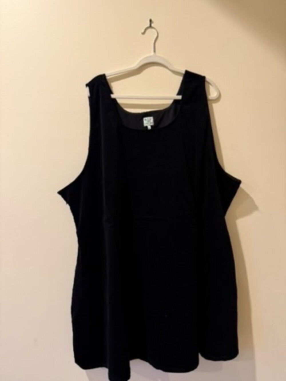 5xl Black Corduroy Dress (Shiny by Nature)
